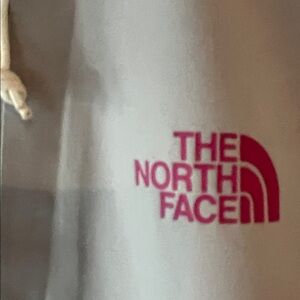 The North Face Gray Jacket with Pink Logo